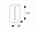 EMPALME RECTANGULAR VN05 110x55mm BL
