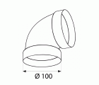 CODO 90º REDONDO VN09 100mm BL