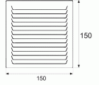 REJILLA MOSQUITERA RJV04 150x150mm AL