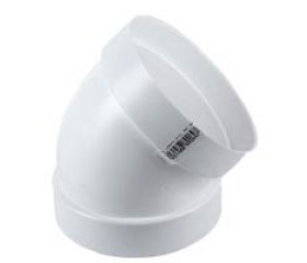 CODO 45º REDONDO VN07 100mm BL