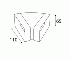 CODO 45º HORIZONTAL VN08 110x55mm BL