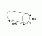 TUBO REDONDO VN02 150x1500mm BL