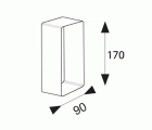 EMPALME RECTANGULAR VN05 170x90mm BL