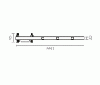 TENDEDERO BALCON TND02 550x20mm BL