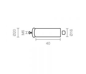 TOPE PERSIANA PR08 40mm BL