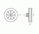 POLEA METALICA PR19 180mm ZN