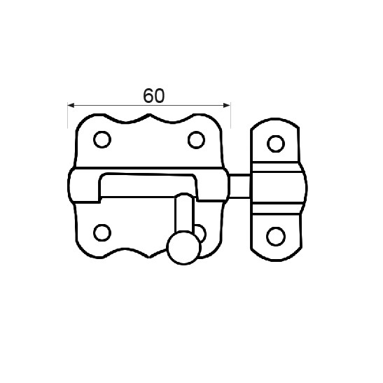 BL PASADOR HIERRO PS01 60mm NI