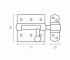 BL PASADOR PORTACANDADO PS12 70mm BC