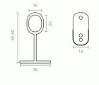 BL SOPORTE LATERAL STA06+CENTRAL OVAL STA07 25x15mm NI