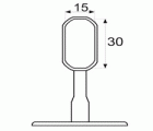 BL SOPORTE CENTRAL OVAL STA08 30x15mm AL