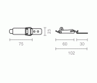 BL CIERRE CAJA CANDADO CC01 75x23mm ZN