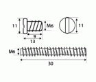 BL TUERCA TNE09+ESPARRAGO TNE10 M6x30mm NI