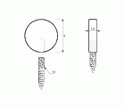 BL PORTAESTANTE REDONDO PE14 14x4mm NI