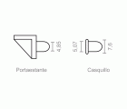 BL PORTAESTANTE+CASQUILLO ESCUADRA PE08 BL