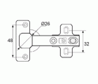 BL BISAGRA CAZOLETA ACOD BC01 26mm ZN