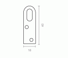 BL PLACA COLGADOR GALERIA CG11 40x18mm ZN