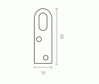 BL PLACA COLGADOR GALERIA CG11 60x18mm ZN