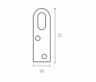 BL PLACA COLGADOR GALERIA CG11 70x20mm ZN