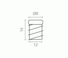 BL TUERCA EMBUTIR TRC03 M6x12x14mm BC
