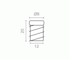 BL TUERCA EMBUTIR TRC03 M8x12x20mm ZN