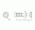 BL PERNO R/MADERA EX04 6x11mm ZN