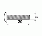 BL TORNILLO TIRADOR TRN08 M4x20mm ZN