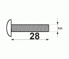 BL TORNILLO TIRADOR TRN08 M4x28mm ZN