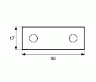 BL PLACA CARTELA PLC03 50x17mm ZN