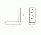 BL ANGULO REFUERZO AN02 20x20x15mm ZN