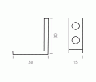 BL ANGULO REFUERZO AN02 30x30x15mm ZN