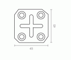 BL PLACA CUADRADA PLC06 45x45mm ZN