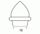 BL REMATE TUBO PIÑA CT02 16mm BL