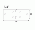 BL BISAGRA 814 BS29 3/4 22x64mm ZN