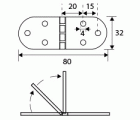 BL BISAGRA MOSTRADOR BS19 80x32mm ZN