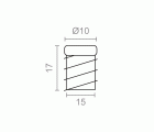 BL TUERCA EMBUTIR TRC03 M10x15x17mm BC