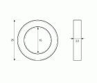 BL OVALILLO OV02 25x15x2,5mm LT
