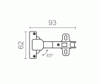 BL BISAGRA CAZOLETA 45º BC09 35mm ZN