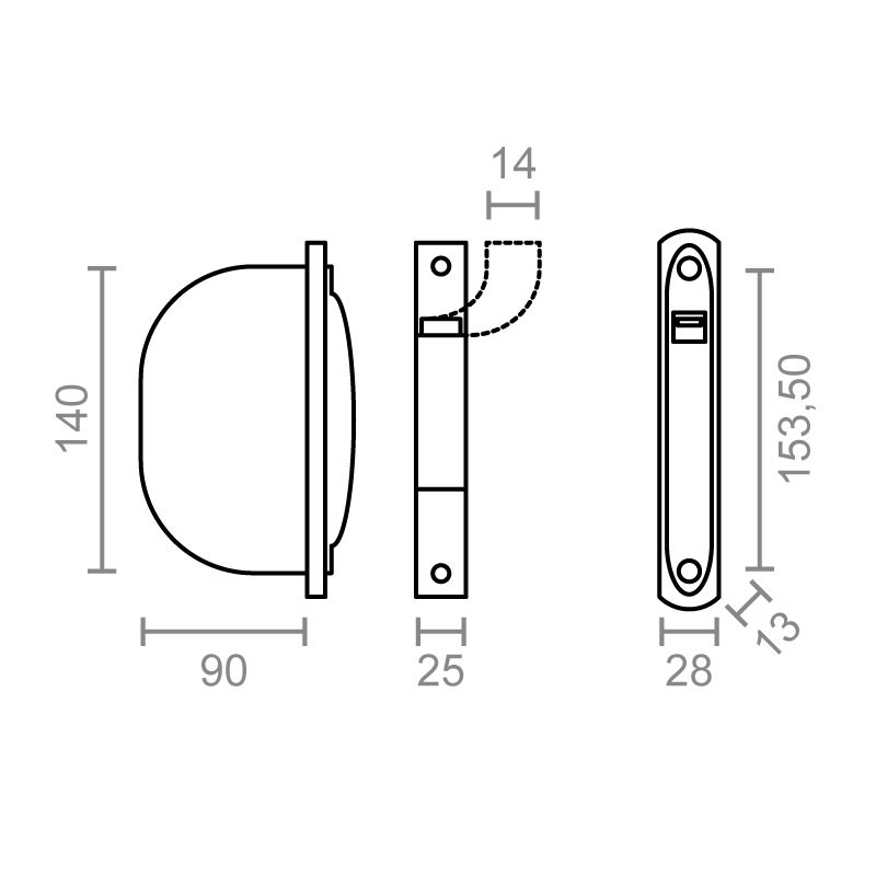 BL RECOGEDOR EMBUTIR PR01 14mm GR