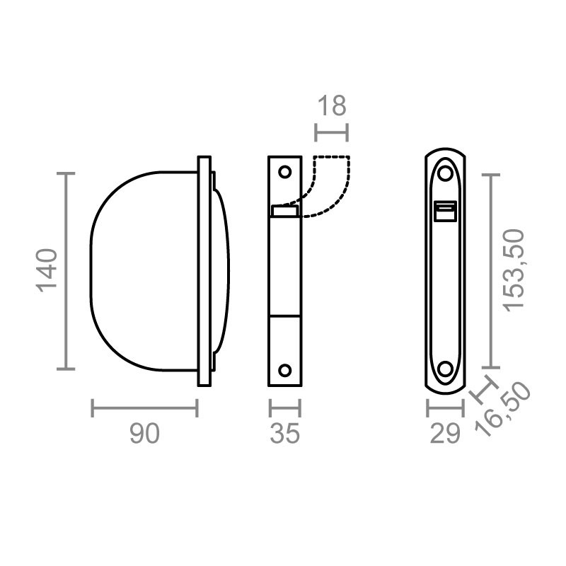 BL RECOGEDOR EMBUTIR PR01 18mm GR
