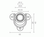 BL SOPORTE PR15+RODAMENTO PR16 28mm ZN