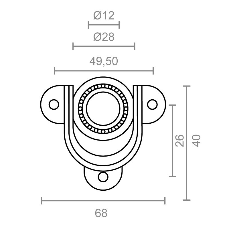 BL SOPORTE PR15+RODAMENTO PR16 28mm ZN