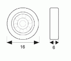 BL RODAMIENTO MAMPARA RD01 16mm NE