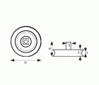 BL RODAMIENTO MAMPARA TUBO RD02 22mm BL