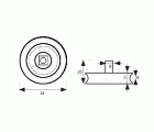 BL RODAMIENTO MAMPARA TUBO RD02 24mm BL