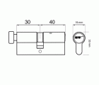BL CILINDRO SEGURIDAD POMO CS06 L15 30x40mm LT