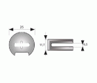 BL EXCENTRICA 25 EX07+PERNO M6 EX06 ZAMAK