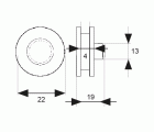 BL RODAMIENTO MAMPARA RD25 22mm BL