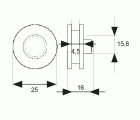 BL RODAMIENTO MAMPARA RD27 25mm BL