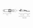 BL CIERRE CAJA CANDADO CC01 131x43mm ZN