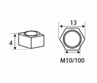 BL TUERCA TRC09 M10/100x13x4mm ZN